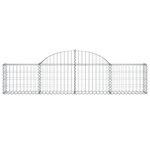 vidaXL Paniers à gabions arqués 3 Pièces 200x30x40/60 cm Fer galvanisé