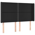 vidaXL Sommier à lattes de lit matelas LED Noir 140x200cm Similicuir