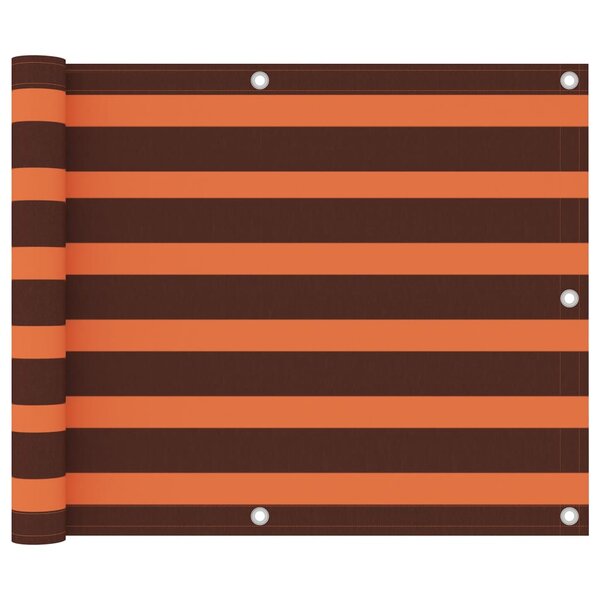 vidaXL Écran de balcon Orange et marron 75x300 cm Tissu Oxford