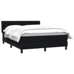 vidaXL Sommier à lattes de lit avec matelas noir 160x220 cm velours