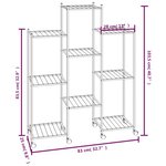 vidaXL Jardinière avec roues 83x25x103 5 cm Noir Fer