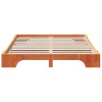 vidaXL Cadre de lit Marron cire 207 x 155.5 x 17 cm Bois massif en pin