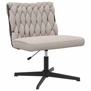 vidaXL Chaise pivotante de bureau gris clair bouclé comme laine tissu