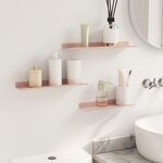 vidaXL Étagère flottante 3 Pièces Rose 40 x 9 x 2 5 cm Acier
