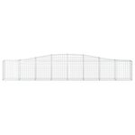 vidaXL Paniers à gabions arqués 2 Pièces 400x30x60/80 cm Fer galvanisé
