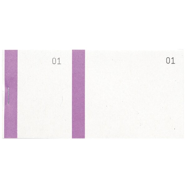 Bloc Vendeur À Bande Couleur 100 Feuillets Double Numérotage - Format 6  6x13 5 Cm - Violet - X 50 - Exacompta