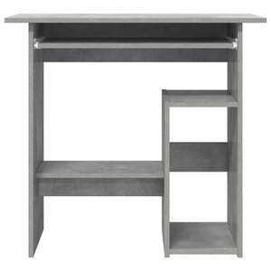 vidaXL Bureau Gris béton 80x45x74 cm Bois d’ingénierie