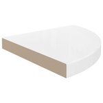 vidaXL Étagères d'angle flottantes 4Pièces blanc brillant 35x35x3 8cm MDF