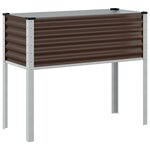 vidaXL Jardinière marron 100x41x90 cm acier