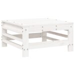 vidaXL Repose-pieds de jardin coussins lot de 2 blanc bois pin massif