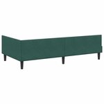 vidaXL Cadre de lit d'angle avec tête de lit Vert foncé 90 x 200 cm