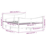 vidaXL Cadre de lit sans matelas blanc 135x190 cm bois de pin massif