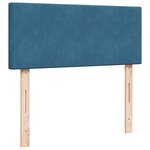 vidaXL Sommier à lattes de lit et matelas bleu 120x200 cm velours