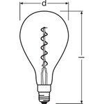 Osram edition 1906 ampoule led standard 160mm clair fil var or 5w=28 e27 ch