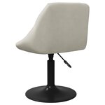 vidaXL Chaises pivotantes à manger lot de 2 Crème Velours