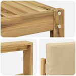 vidaXL Ensemble de canapés d'extérieur 6 Pièces Blanc et Beige