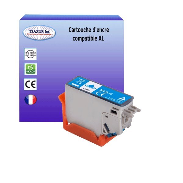 Cartouche compatible pour epson t02h2 / t02f2 (202xl) cyan - t3azur