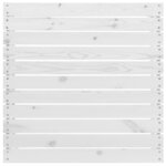 vidaXL Salon de jardin 3 Pièces avec coussins Blanc Bois de pin massif