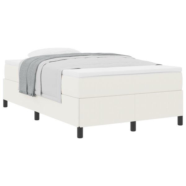 Cadre de lit vidaXL Crème 120x190 cm en tissu corduroy
