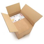 Caisse carton brune simple cannelure variabox qualité eco 20x20x12 5/22 5 cm (lot de 20)