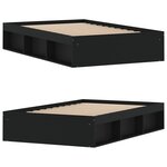 vidaXL Cadre de lit noir 120x190 cm petit double