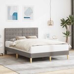 vidaXL Cadre de lit avec tête de lit Taupe 120 x 190 cm Tissu