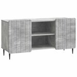vidaXL Meuble TV 102 x 34 5 x 52 cm Gris béton Bois d'ingénierie