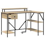 vidaXL Bureau Chêne Sonoma 120 x 79 x 86 5 cm Bois d'ingénierie