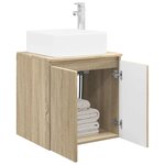 vidaXL Vanité de lavabo mural Chêne Sonoma 53 x 35 x 63 cm