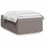 vidaXL Sommier à lattes de lit avec matelas Taupe 120x200 cm Tissu