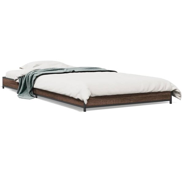 vidaXL Cadre de lit sans matelas chêne marron 100x200 cm
