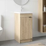vidaXL Meuble de salle de bain avec évier Chêne Sonoma