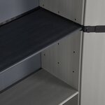 vidaXL Armoire de rangement de jardin 3 étagères Gris/noir 68x40x168cm