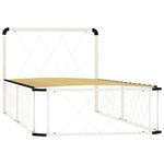 vidaXL Cadre de lit Blanc Métal 100 x 200 cm