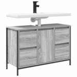vidaXL Meuble sous-vasque avec tiroirs sonoma gris 90x34 5x60cm