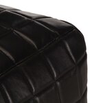 vidaXL Pouf 40 x 40 x 40 cm Noir Cuir véritable de chèvre