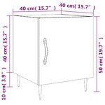 vidaXL Tables de chevet 2 Pièces chêne sonoma 40x40x50 cm bois ingénierie