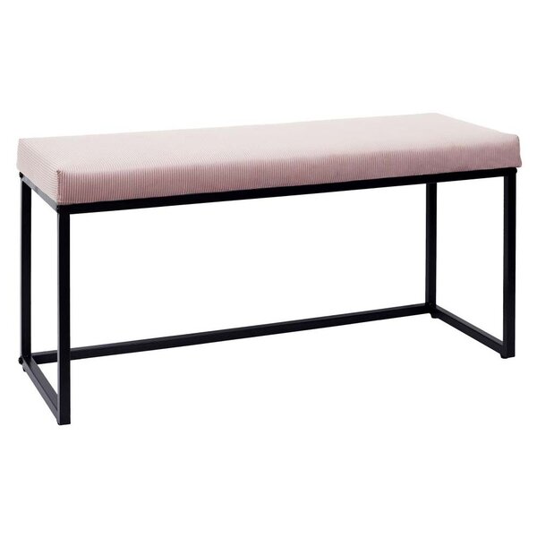 Banc en métal assise en velours giulia