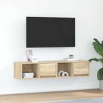 vidaXL Meubles TV 2 Pièces chêne sonoma 60x31x25 5 cm bois d'ingénierie