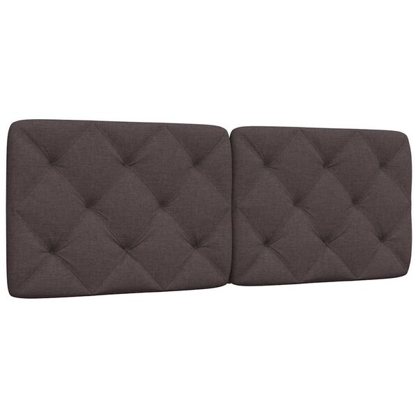 vidaXL Coussin de tête de lit marron foncé 140 cm tissu
