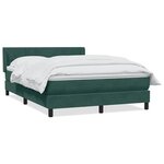 vidaXL Sommier à lattes de lit et matelas vert foncé 140x210cm velours