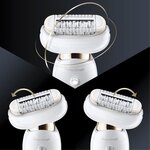 Braun Silk-épil 9 Flex 9-002 Épilateur éléctrique pour femme - Tete flexible - Micro-grip 40 pincettes - SensoSmart - Blanc/Doré