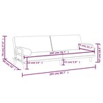 vidaXL Canapé-lit avec accoudoirs crème tissu