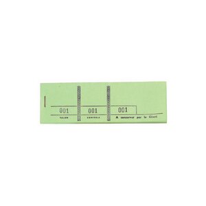 Bloc Passe-partout 100 Feuillets Numérotés De 3 Volets - Format 4 8x15 Cm - Vert - X 50 - Exacompta