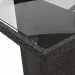 vidaXL Ensemble à manger de jardin 9Pièces coussins noir résine tressée