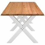 vidaXL Table à manger marron clair bois de chêne massif rectangulaire