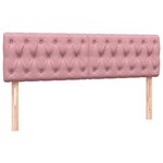 vidaXL Sommier à lattes de lit avec matelas rose 140x220 cm velours