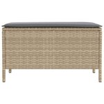 vidaXL Pouf de Jardin Beige et Gris clair 80 x 38 x 42 cm Rotin PE
