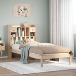 vidaXL Lit bibliothèque sans matelas 90x200 cm bois de pin massif