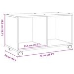 vidaXL Armoire à roulettes chêne artisanal bois d'ingénierie